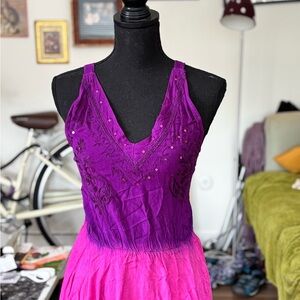 India Boutique Vibrant Purple and Pink Dress